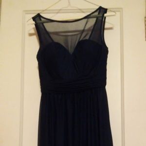Dark blue cocktail / wedding guest dress